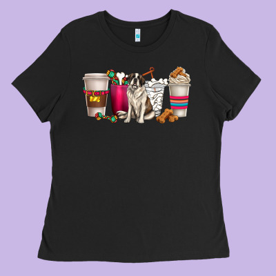 Ladies Tee st. bernard dog coffee cups