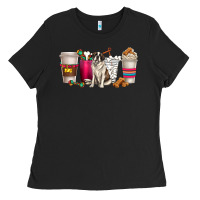 Black st. bernard dog coffee cups Ladies Tee - texasbilliewilder