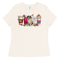 Bone st. bernard dog coffee cups Ladies Tee - texasbilliewilder