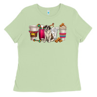 Matcha st. bernard dog coffee cups Ladies Tee - texasbilliewilder