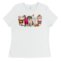 White st. bernard dog coffee cups Ladies Tee - texasbilliewilder