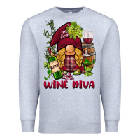 Heather Grey vine diva  gnome Premium Sweatshirt - BarkalooDesign