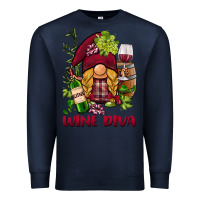 Navy vine diva  gnome Premium Sweatshirt - BarkalooDesign