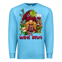 Ocean Blue vine diva  gnome Premium Sweatshirt - BarkalooDesign