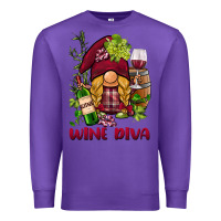 Purple vine diva  gnome Premium Sweatshirt - BarkalooDesign