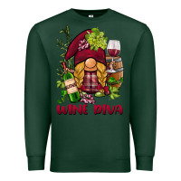 Sports Green vine diva  gnome Premium Sweatshirt - BarkalooDesign