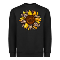 Black sunflower leopard Heavyweight Sweatshirt - JahusDesignShop