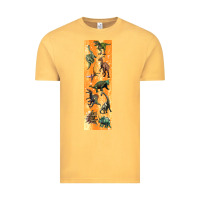 Vintage Mustard dinosaurs pen wrap Vintage Tee - Artiststas