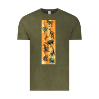 Vintage Olive dinosaurs pen wrap Vintage Tee - Artiststas