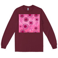 Burgundy breast cancer Long Sleeve Tee - Jasminsmagicworld