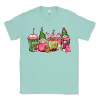 Seafoam pink christmas gnomes coffee cups Classic Tee - Jasminsmagicworld