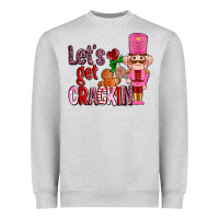 Heather Grey lets get crackin with nutcrackers ado Heavyweight Sweatshirt - AdoDesignShop