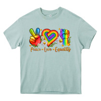 Arona peace love equality Heavy Core Tee - texasbilliewilder