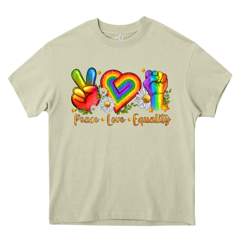 Peace Love Equality Heavy Core Tee by texasbilliewilder | Teevron