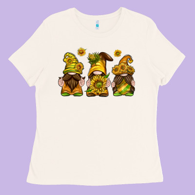 Ladies Tee sunflower gnomies