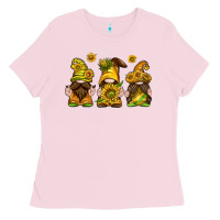 Bubblegum Pink sunflower gnomies Ladies Tee - texasbilliewilder