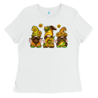 White sunflower gnomies Ladies Tee - texasbilliewilder