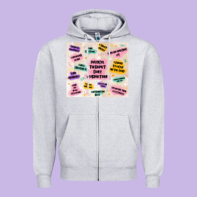 Physical Therapist Daily Affirmations Zipper Hoodie Designed By Maliassmallbusiness