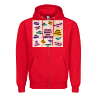 Red physical therapist daily affirmations Zipper Hoodie - MaliasSmallBusiness