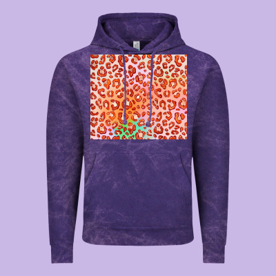 Orange Leopard Glitter Vintage Hoodie Designed By Jahusdesignshop