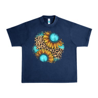 Navy gemstone leopard patch Urban Heavy Tee - JahusDesignShop