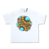 White gemstone leopard patch Urban Heavy Tee - JahusDesignShop