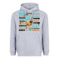 Heather Grey chicken typography Heavyweight Hoodie - Artiststas