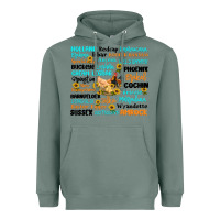 Chicken Typography Heavyweight Hoodie | Teevron