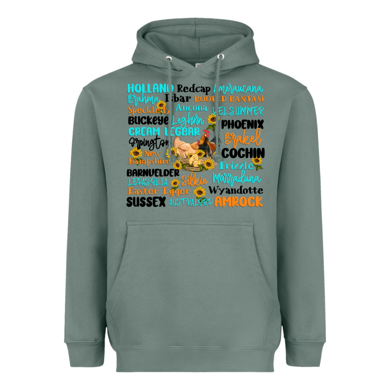 Chicken Typography Heavyweight Hoodie by Artiststas | Teevron
