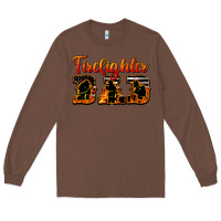 Chestnut American Flag Firefighter Dad Long Sleeve Tee - LillyAllenDesigns