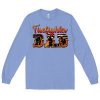 Colony Blue American Flag Firefighter Dad Long Sleeve Tee - LillyAllenDesigns