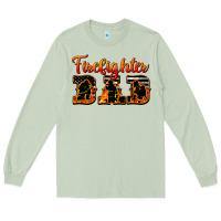 Matcha American Flag Firefighter Dad Long Sleeve Tee - LillyAllenDesigns