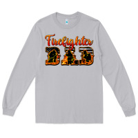 Moon Dust American Flag Firefighter Dad Long Sleeve Tee - LillyAllenDesigns