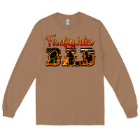 Toasted Coconut American Flag Firefighter Dad Long Sleeve Tee - LillyAllenDesigns