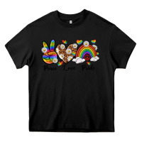 Black peace love pride Heavy Core Tee - texasbilliewilder