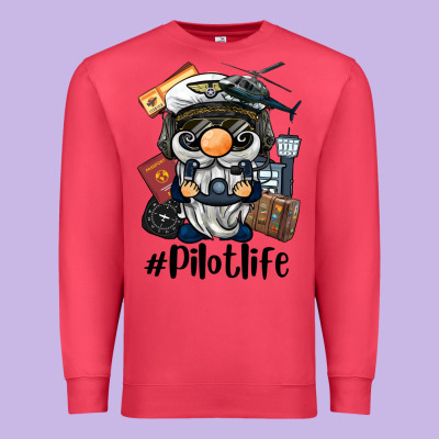 Pilot Life Gnome Premium Sweatshirt Designed By Barkaloodesign