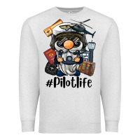 Oatmeal Heather pilot life gnome Premium Sweatshirt - BarkalooDesign