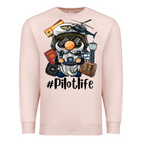 Pale Pink pilot life gnome Premium Sweatshirt - BarkalooDesign