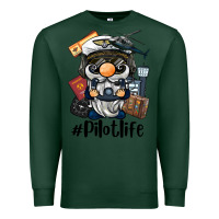 Sports Green pilot life gnome Premium Sweatshirt - BarkalooDesign