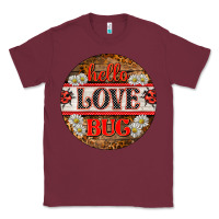 Burgundy hello love bug ladybug ornament Classic Tee - BarkalooDesign