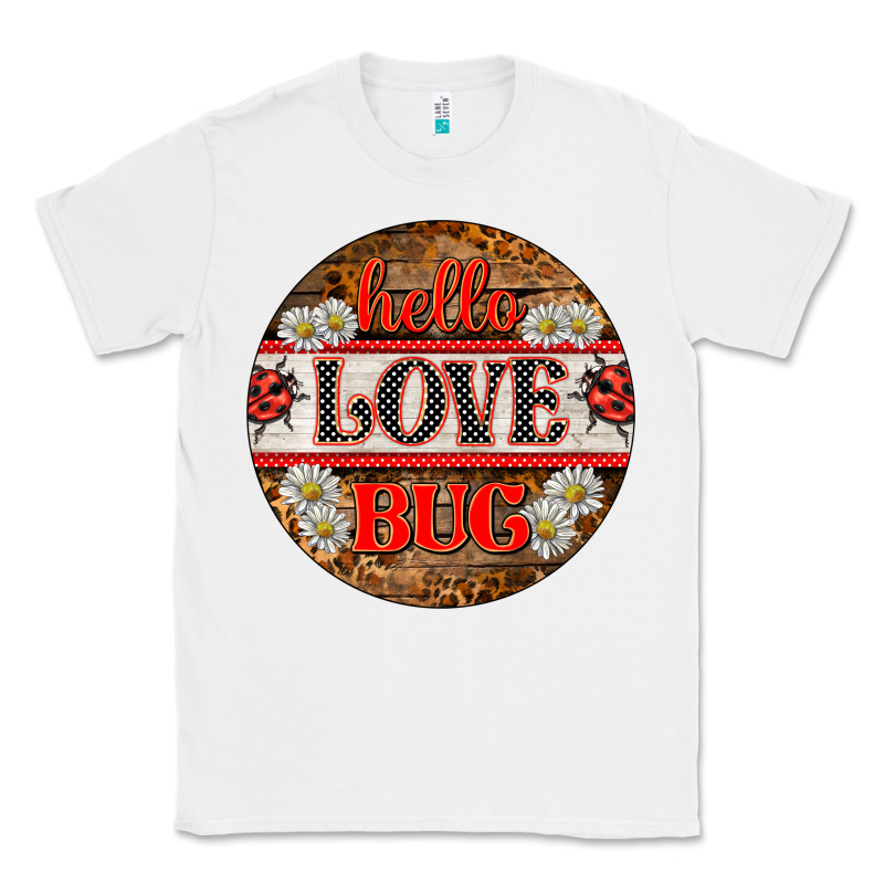 Hello Love Bug Ladybug Ornament Classic Tee by BarkalooDesign | Teevron