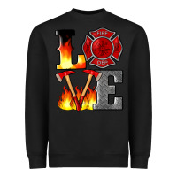 Black firefighter love Heavyweight Sweatshirt - Artiststas