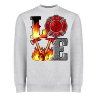Firefighter Love Heavyweight Sweatshirt | Teevron