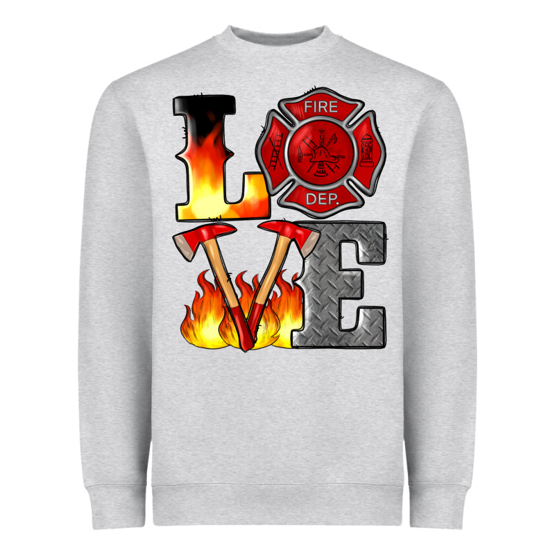 Firefighter Love Heavyweight Sweatshirt by Artiststas | Teevron