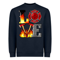Navy firefighter love Heavyweight Sweatshirt - Artiststas