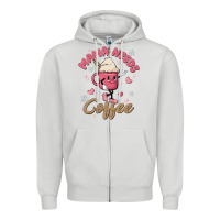 Dove Grey mama needs coffee Zipper Hoodie - MaliasSmallBusiness