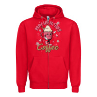 Red mama needs coffee Zipper Hoodie - MaliasSmallBusiness
