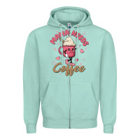 Seafoam mama needs coffee Zipper Hoodie - MaliasSmallBusiness
