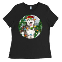 Husky And Farm Ornament Ladies Tee | Teevron