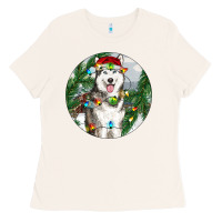 Bone husky and farm ornament Ladies Tee - RanaPortraitStore